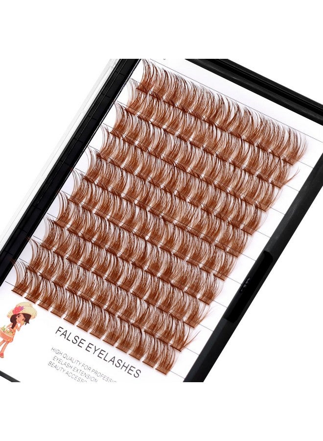 Vayator Color Lash Cluster Light Brown Dark Brown Black Brown Various Colored False Eyelashes Clusters Professional Makeup Lash Cluster Grafted Eyelash Extension（Light Brown-10mm） - Image 3