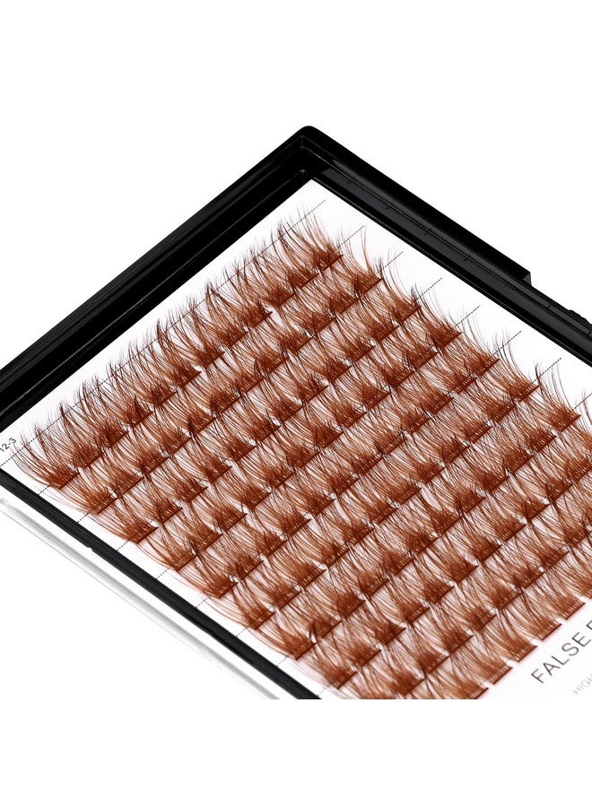 Vayator Color Lash Cluster Light Brown Dark Brown Black Brown Various Colored False Eyelashes Clusters Professional Makeup Lash Cluster Grafted Eyelash Extension（Light Brown-10mm） - Image 4