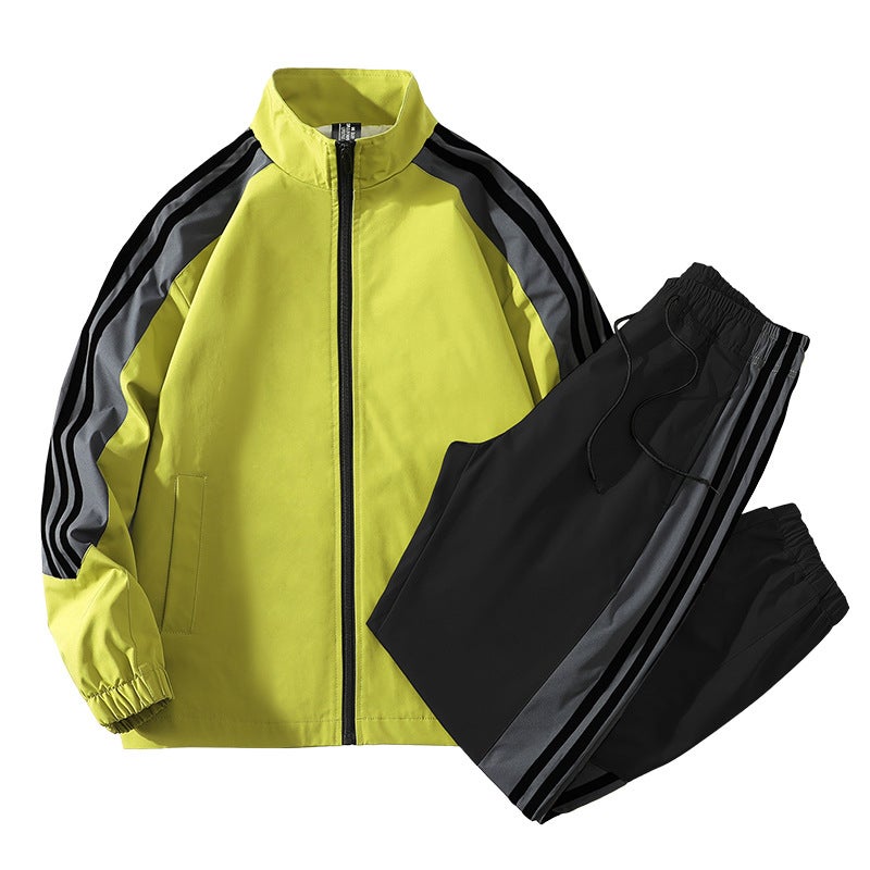 D02 New Men'S Suit With Trendy All-Match Breathable Two-Piece Casual Sports Suit Men'S Support Printing - Image 2
