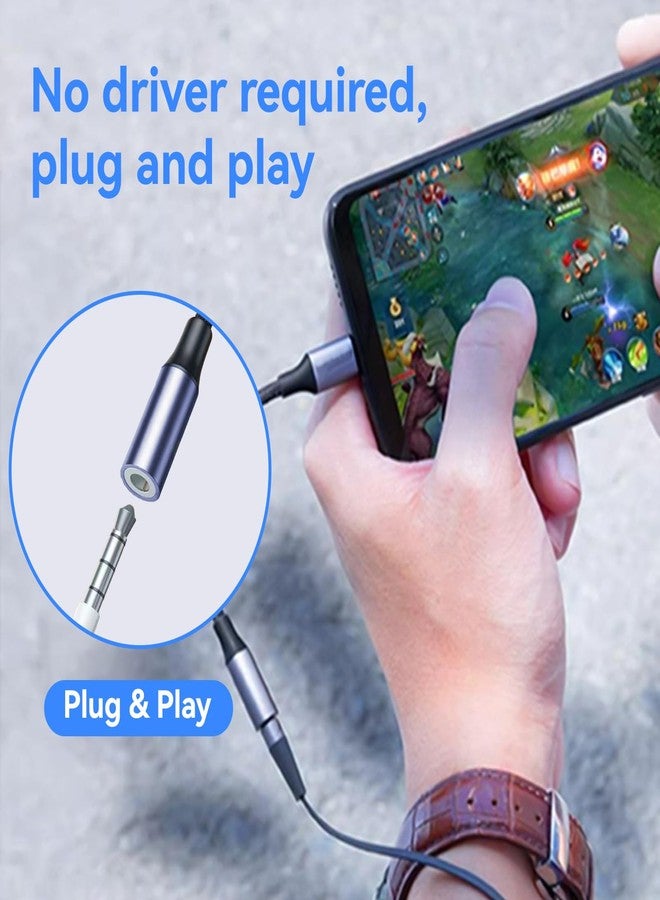 JHAOUS USB Type C to 3.5mm Headphone Jack Adapter, (2-Pack) USB C to Aux Female Audio Dongle Cable Cord Compatible for iPhone 15 Pro Max/15 Pro/15 Plus, Galaxy S23/S22 Ultra, iPad Pro, Pixel - Image 4