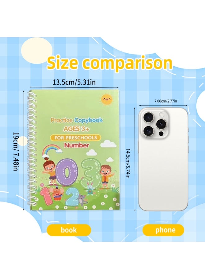 A set of reading and writing exercise book + pen, hand protection, font learning exercises, English alphabet practice book, anime tracing book, writing copy book, calligraphy practice book, study stationery, for boys and girls, school season, back to school gift! - Image 3