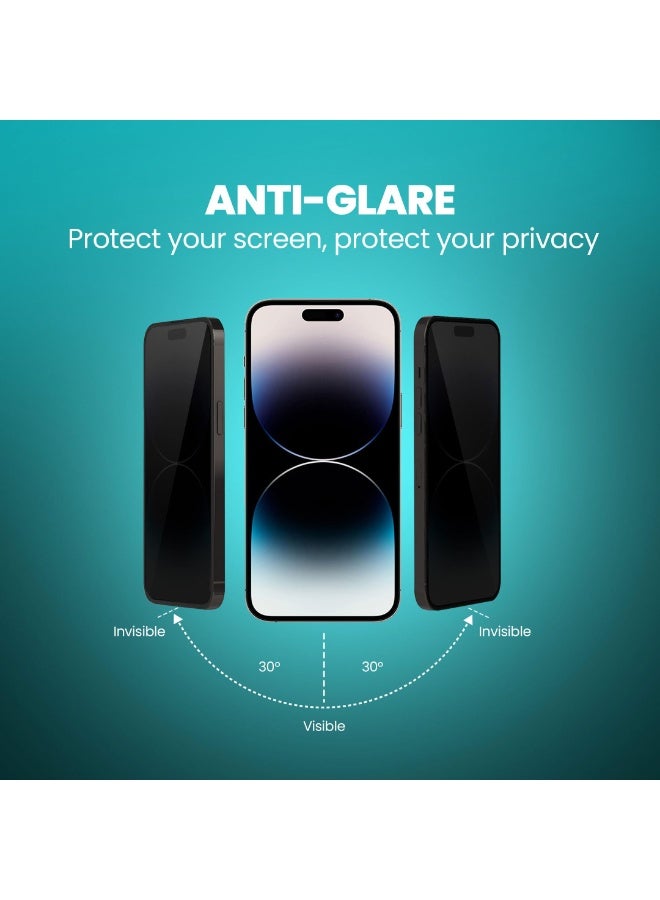 AZTECH Tempered Glass (1, DC PRIVACY GLASS, iPhone 16 Pro) - Image 4