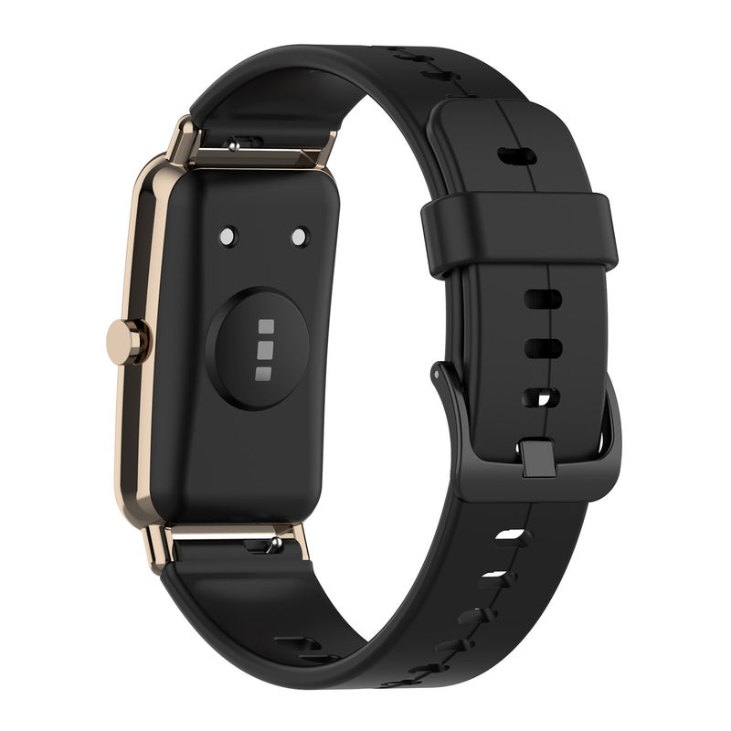 For Huawei Watch Fit Mini Solid Silicone Watch Band(Black) - Image 3