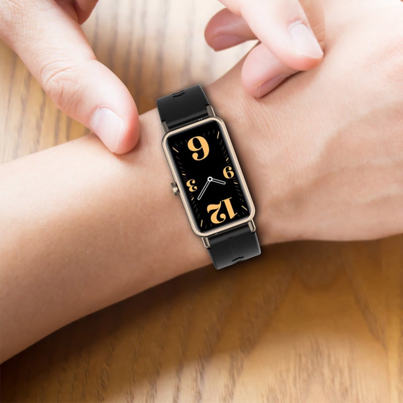 For Huawei Watch Fit Mini Solid Silicone Watch Band(Black) - Image 5