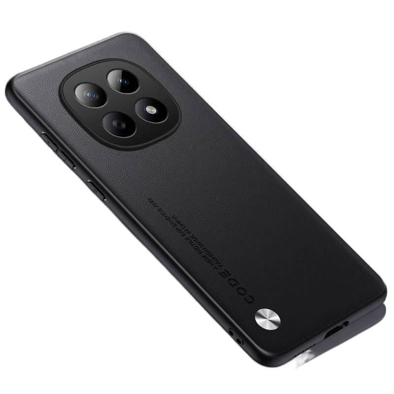 Leather Cover Protective , , for Redmi Note 15 , Black Texture for Daily Carry - Image 1