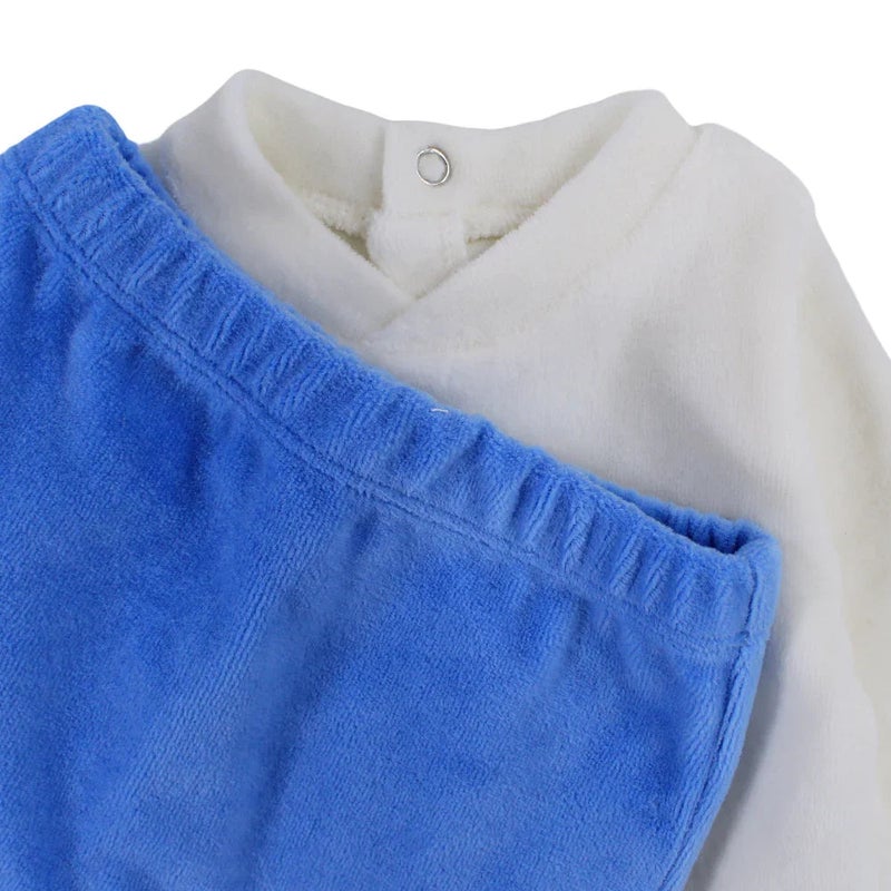 بمبيلو طقم ملابس أولاد قماش مخمل من قطعتين بتصميم رأس دب - Image 3