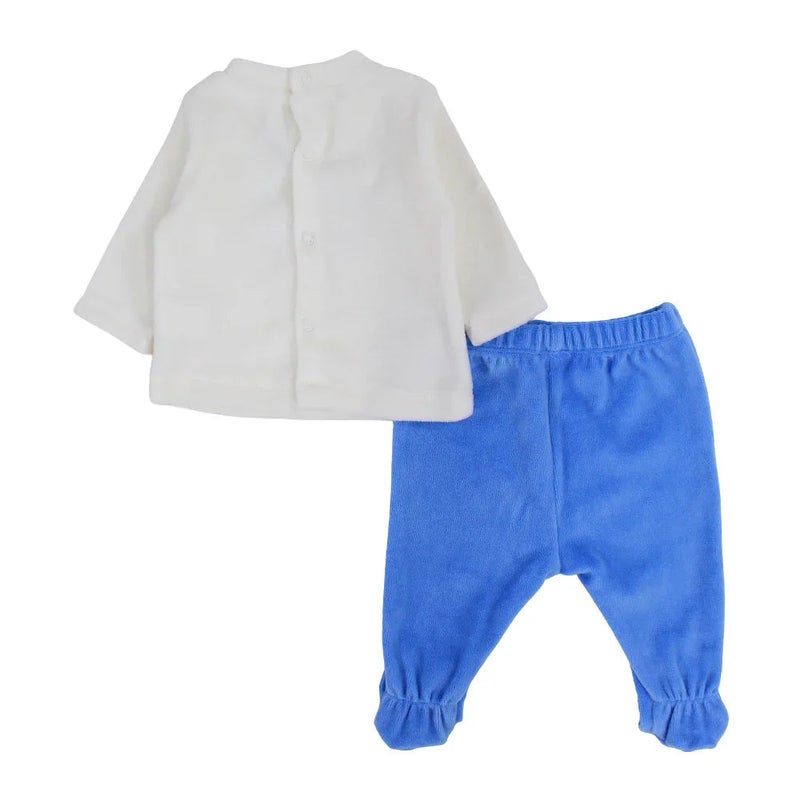 بمبيلو طقم ملابس أولاد قماش مخمل من قطعتين بتصميم رأس دب - Image 2