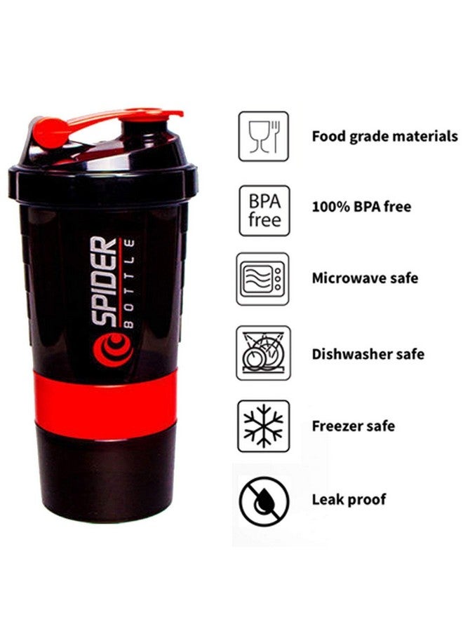 STARDROPS Protein Shaker Bottle, Sipper Bottle Ideal for Protein, Spider Shaker, Cyclone Shaker, Gym Shaker Bottle, BPA-Free - 550ml - Image 3