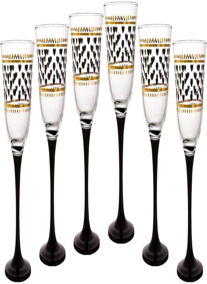 segaey - Segaey Turkish Vals Juice Glass - Black Heart Print 013417/Elegant design, Trusted Brand, attractive shape of smoothies, Juices, Cocktails/High Quality Materials - Image 1