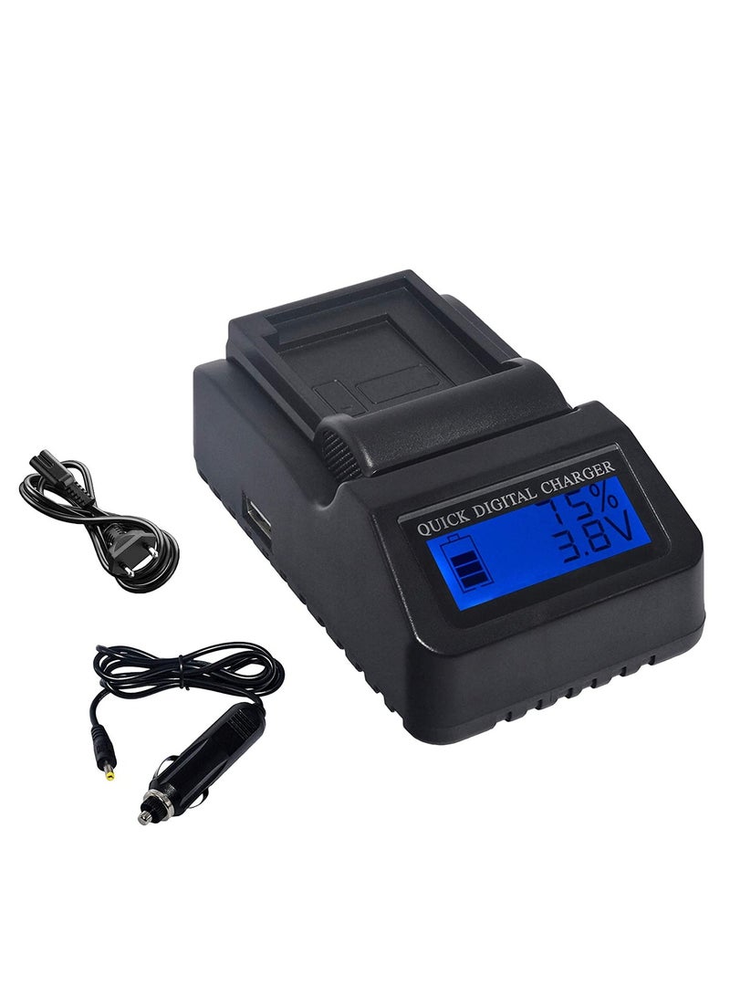 DMK Power BX1 LCD USB QUICK DIGITAL RAPID CHARGER for Sony DSC-RX100,HX400,AS15 Cameras - Image 1