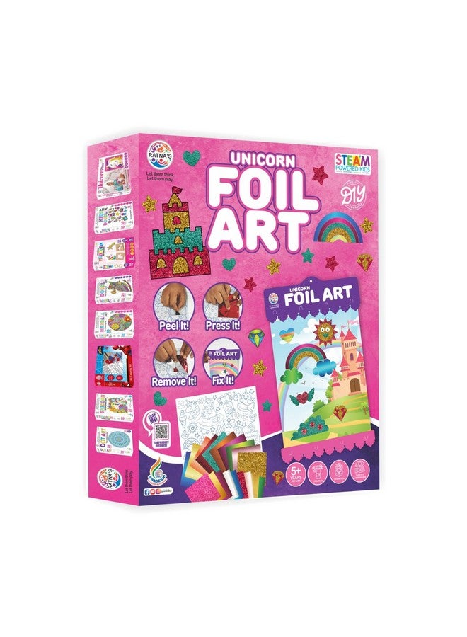 RATNA'S مجموعة نشاط فني إبداعي من راتنا - فن الألمنيوم وحيد القرن، نشاط فني وحرفي مدعوم بتقنية STEAM - مجموعات وأدوات حرفية ممتعة للأولاد والبنات من 5 سنوات فما فوق - Image 4