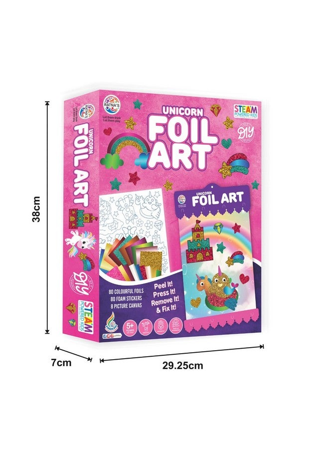 RATNA'S مجموعة نشاط فني إبداعي من راتنا - فن الألمنيوم وحيد القرن، نشاط فني وحرفي مدعوم بتقنية STEAM - مجموعات وأدوات حرفية ممتعة للأولاد والبنات من 5 سنوات فما فوق - Image 5