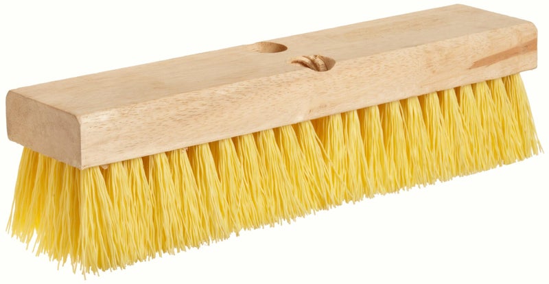 Weiler 44438 12" Block Size, 6 X 20 No. Of Rows, Wood Block, Polypropylene Fill, Deck Scrub Brush, Yellow - Image 3