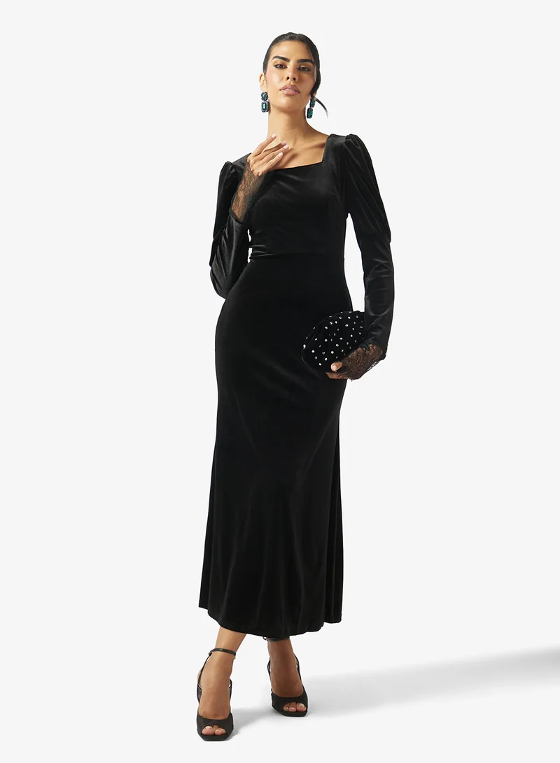 Khizana  Puff Sleeved A-line Dress for Women | Best Price UAE