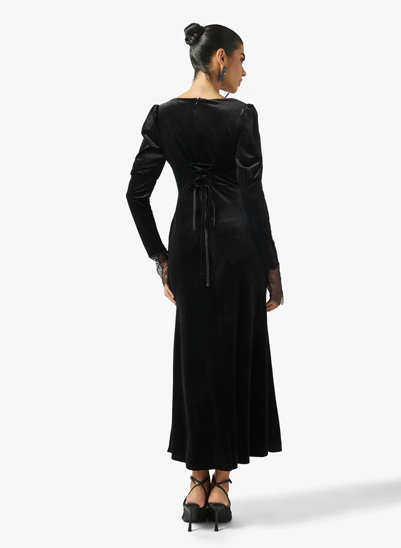 Khizana  Puff Sleeved A-line Dress for Women | Best Price UAE