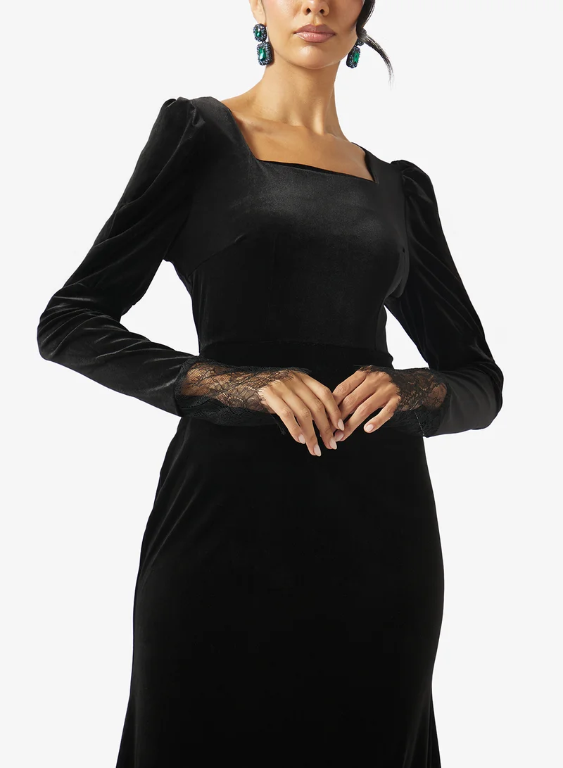 Khizana  Puff Sleeved A-line Dress for Women | Best Price UAE