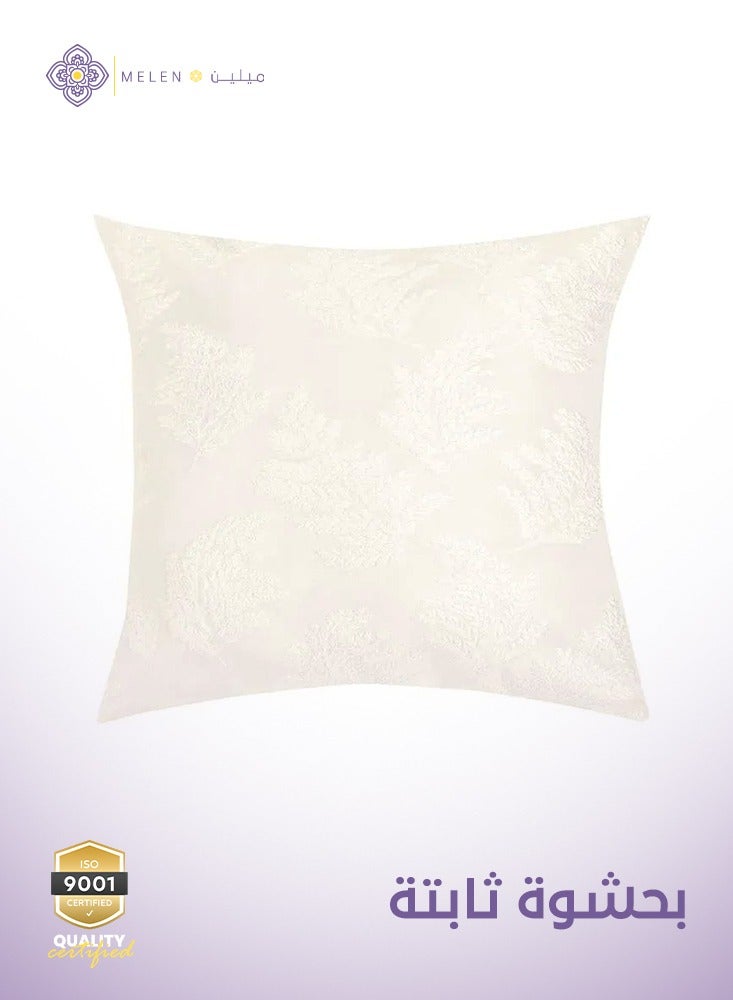 Double Summer Jacquard Bedding Set - 7 Pieces - Venus - Ecru