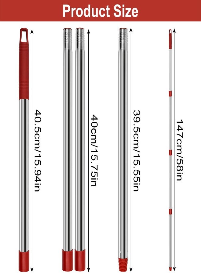 GFRED Stainless Steel Spin Mop Replacement Handle for Ocedar, Germany Threaded Joints - Image 3
