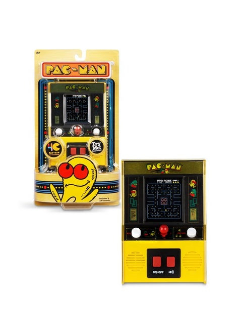Arcade Classics - Pac-Man Color Lcd Retro Mini Arcade Game, 2 Players, Yellow