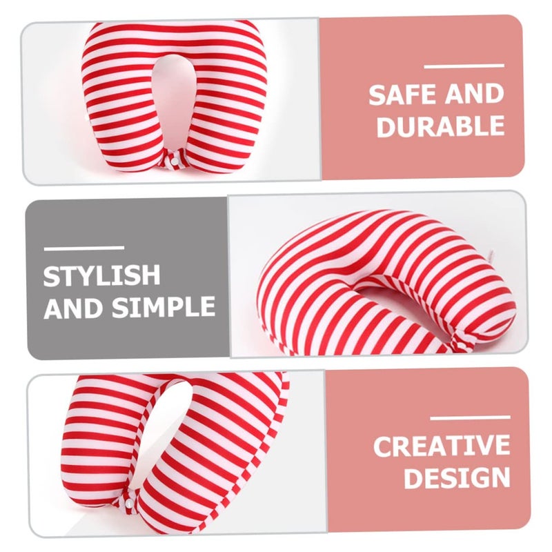 U Shaped Travel Neck Pillow Soft Particle Filling For Airplane Car Napping - Image 4