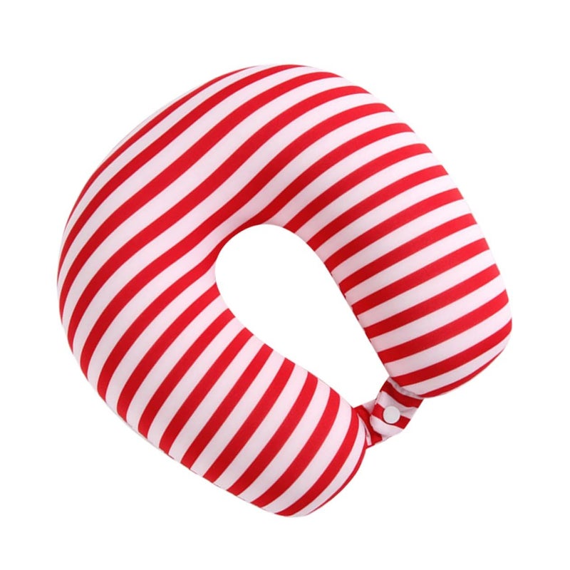 U Shaped Travel Neck Pillow Soft Particle Filling For Airplane Car Napping - Image 2