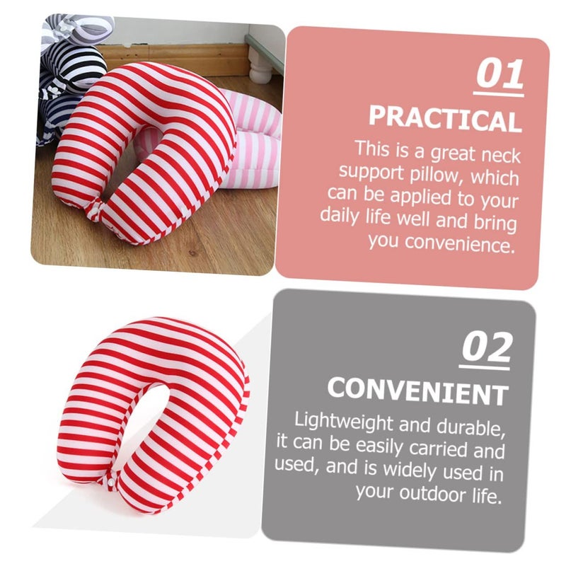 U Shaped Travel Neck Pillow Soft Particle Filling For Airplane Car Napping - Image 5