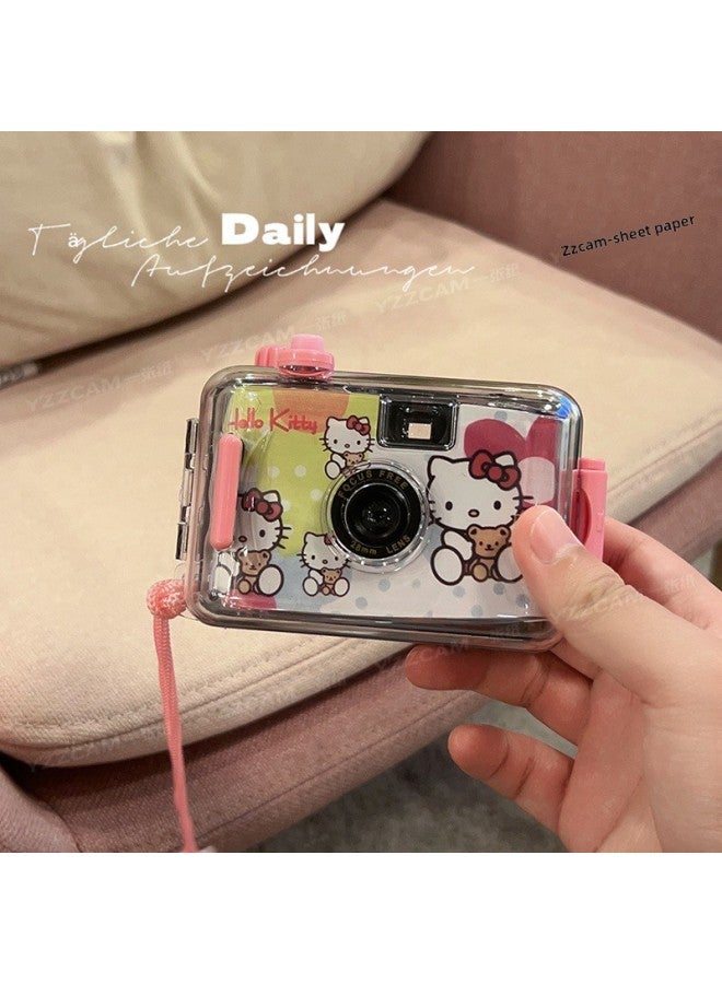 Generic Fool Mini Retro Waterproof Film Camera Film Machine Children Cute Student Campus Camera-Body Color:Little Bear Kt Cat-official Standard  - Image 1