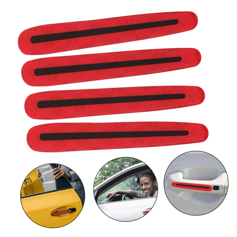 4pc Car Door Handle Protector Stickers Reflective Scratch Resistant Anti Scratch Decals - Image 3