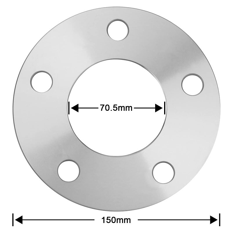 IRONTEK 5mm(3/16") Wheel Spacers Fit 5x4.5/5x114.3mm Hub Bore 70.5mm Wheel Studs Holes Size 15MM Fits Ford Mustang Ranger Explorer Edge 2PCS - Image 2