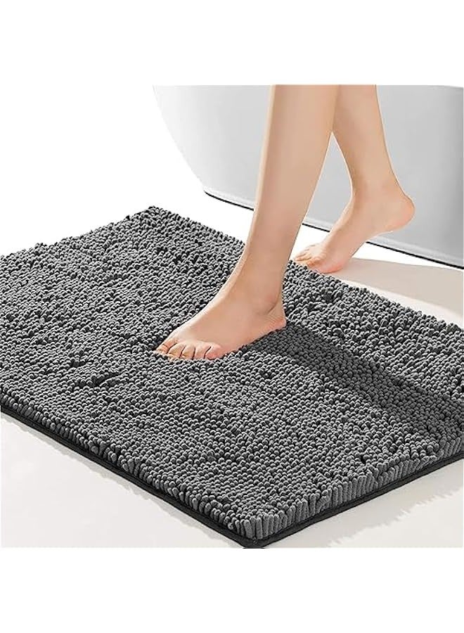 TRASSLE Bathroom Rug,Non-Slip Bath Mat,Soft Cozy Shaggy Durable Thick Bath Rugs for Bathroom,Easier to Dry, Plush Rugs for Bathtubs,Door Mat,Doormat,Rain Showers and Under The Sink - Image 1