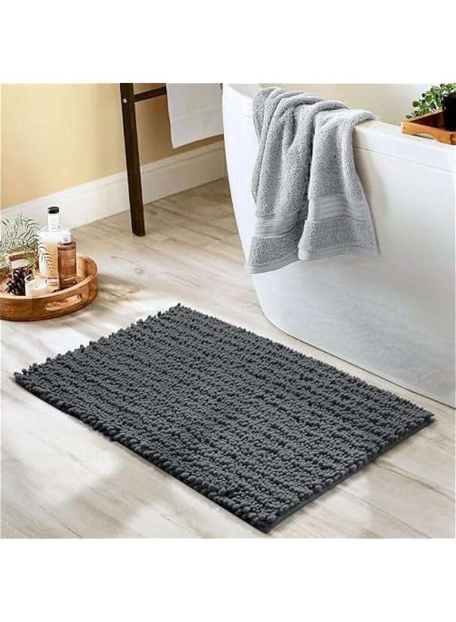 TRASSLE Bathroom Rug,Non-Slip Bath Mat,Soft Cozy Shaggy Durable Thick Bath Rugs for Bathroom,Easier to Dry, Plush Rugs for Bathtubs,Door Mat,Doormat,Rain Showers and Under The Sink - Image 2