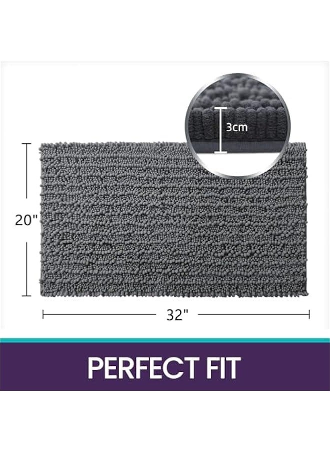 TRASSLE Bathroom Rug,Non-Slip Bath Mat,Soft Cozy Shaggy Durable Thick Bath Rugs for Bathroom,Easier to Dry, Plush Rugs for Bathtubs,Door Mat,Doormat,Rain Showers and Under The Sink - Image 3