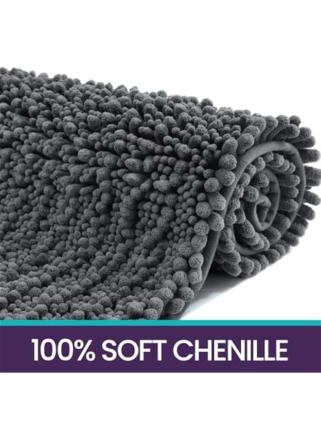 TRASSLE Bathroom Rug,Non-Slip Bath Mat,Soft Cozy Shaggy Durable Thick Bath Rugs for Bathroom,Easier to Dry, Plush Rugs for Bathtubs,Door Mat,Doormat,Rain Showers and Under The Sink - Image 4