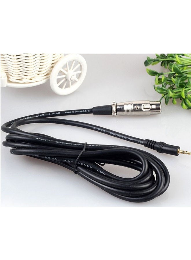 3.5mm XLR 3 Pin Female To Right Angle Microphone Cable Mic Cord, 2.5m  - Image 4