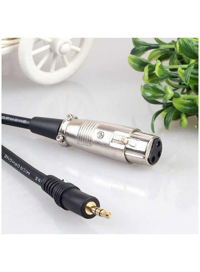 3.5mm XLR 3 Pin Female To Right Angle Microphone Cable Mic Cord, 2.5m  - Image 3