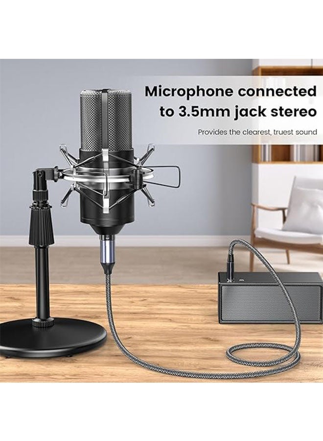 3.5mm XLR 3 Pin Female To Right Angle Microphone Cable Mic Cord, 2.5m  - Image 5