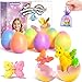 MOMUSE Hatching Unicorn Eggs for Kids 6PCS Rainbow Surprise Eggs with Mini Unicorns Butterflies Reusable Charm Pouches Blind Box Craft Kits for Kids 35 Easter Gift for Girls Boys 3 4 5 6 7 8 - Image 2