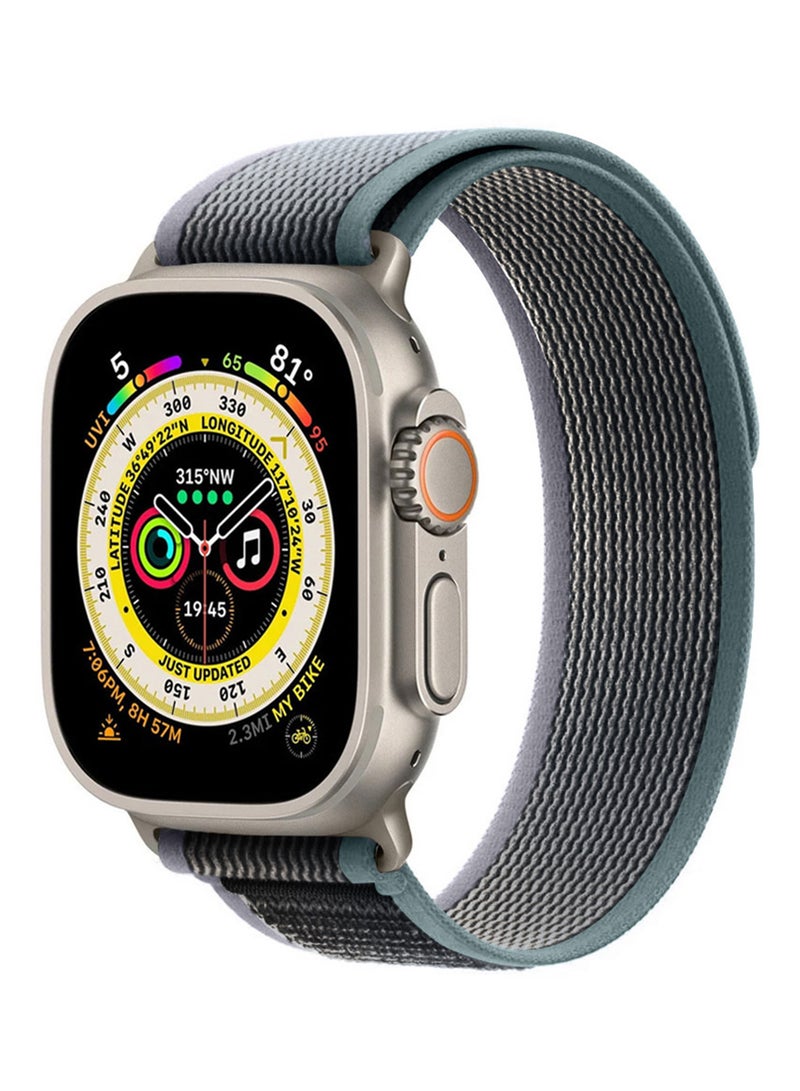 CATANES Trail Loop Soft Nylon Strap 49/45/44mm Compatible with Apple Watch Series 6/7/8/9/SE/Ultra/Ultra2 - Grey - Image 2