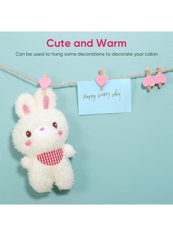 YJ 25-Piece Pink Heart Shape Wooden Photo Clips,Mini Clothes Pins for Photo - Image 4