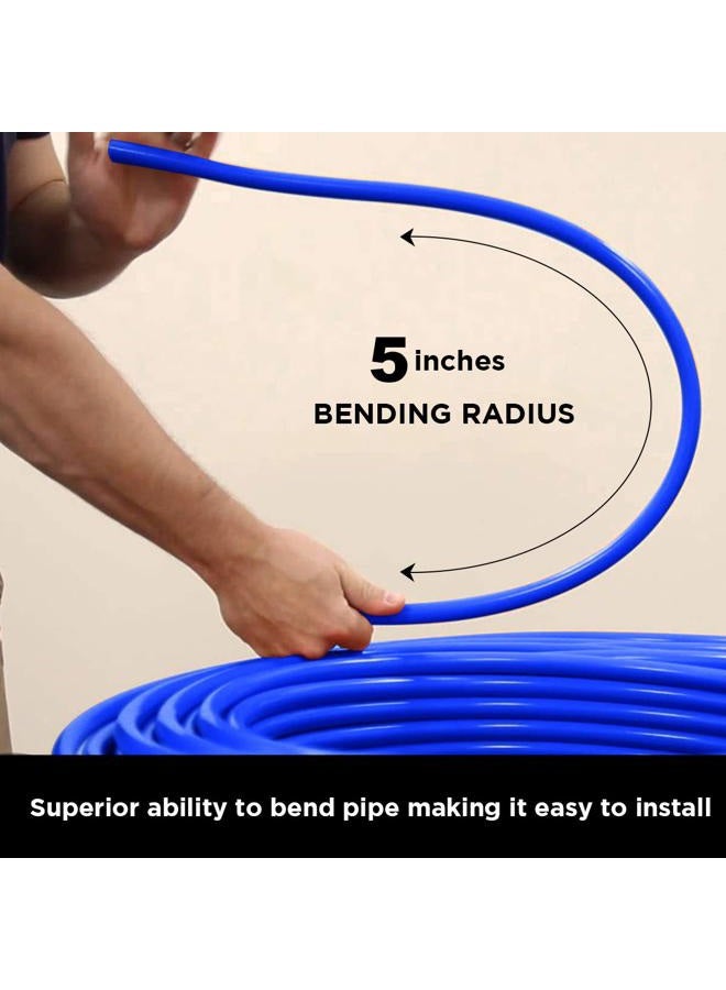 Supply Giant أنبوب بكس-أ 3/4 بوصة × 100 قدم - أنبوب بكس غير حاجز للمياه الصالحة للشرب، أنبوب مياه مرن أزرق - Image 5