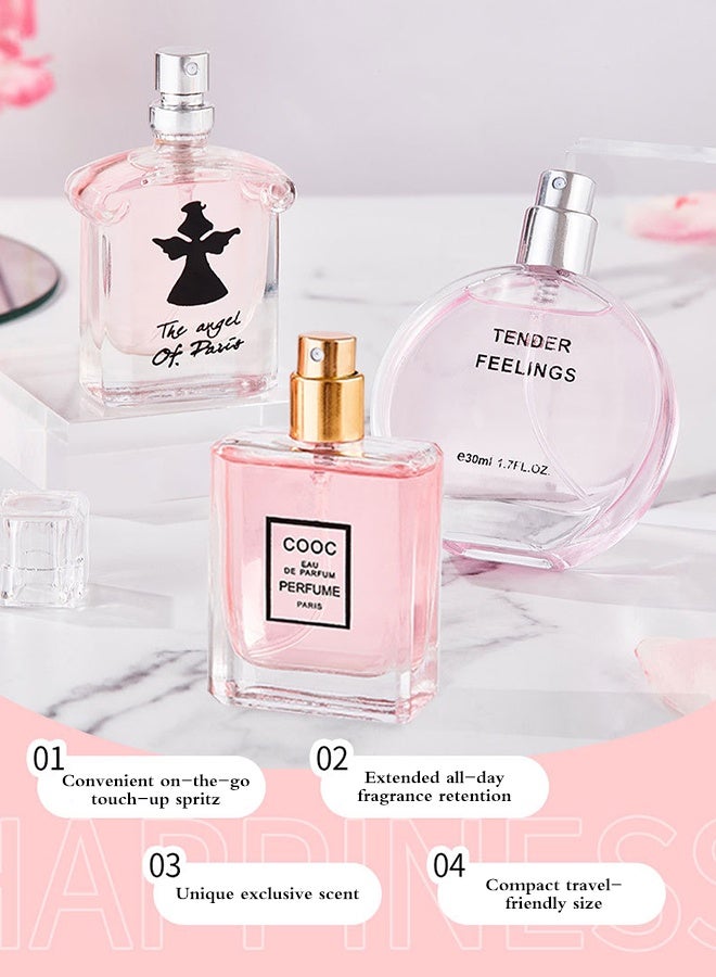 MARK HIM 3PCS Women’s Eau de Toilette Gift Set, 30ml Each Floral Fruity Woody Scent Collection, Long-Lasting Fragrance Sampler Kit, Portable Travel Size Perfume, Luxury Gift for Birthday, Valentine’s Day, Anniversary - Image 3