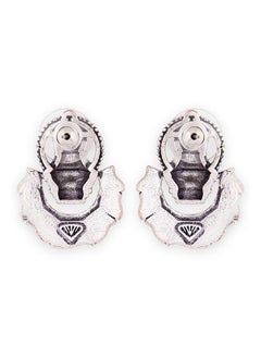 VOYLLA Kalbelia Enameled Chandbali Earrings  - Image 4