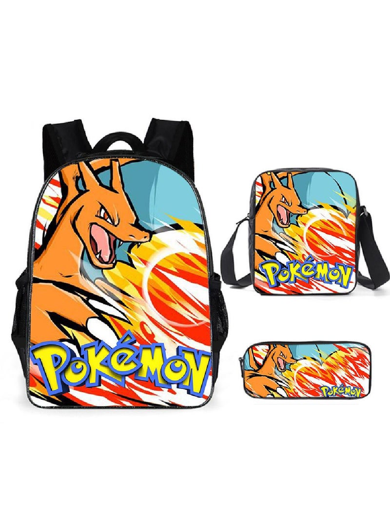 general 3-Piece Pokemon 3D Print Backpack Set - Image 1