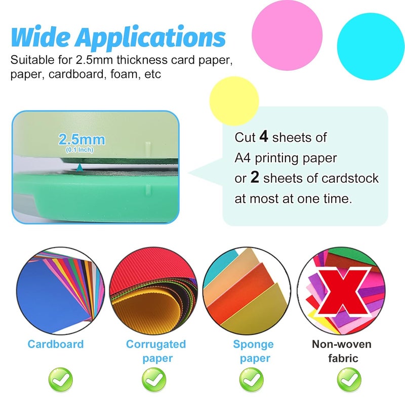 UCEC 2 Inch Paper Punch, DIY Handmade Craft Punch Shape Circle Punch Great for Crafting Scrapbooking Cards Arts Fun Projects - Image 2
