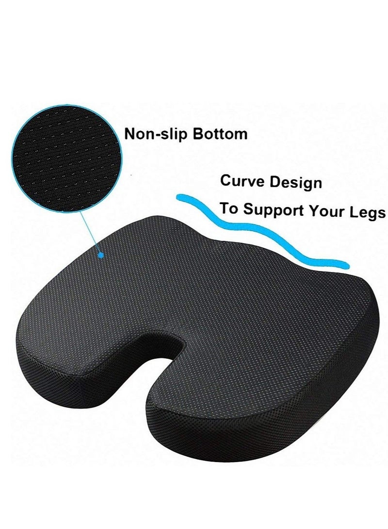 WALALLA Soft Ergonomic Portable Seat Cushion and Lumbar Support Pillow Set for Car Office Computer Wheelchair - Image 5