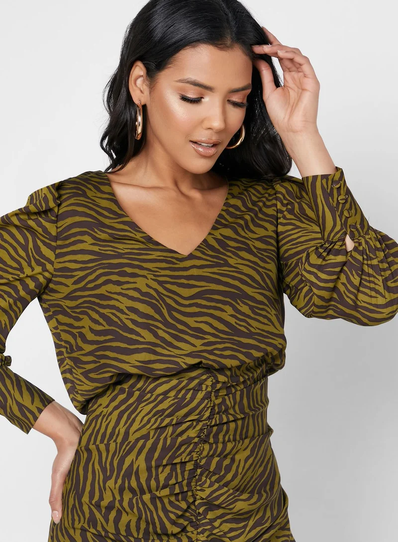 Moon River Zebra Print Dress