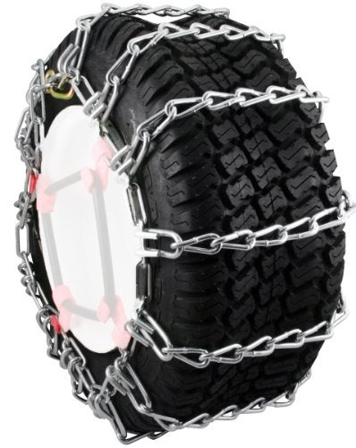 SCC Security Chain Company 1061556 Max Trac Heavy Duty Zinc Traction Tire Chains, Designed for Snow Blowers and Garden Tractors in Snow, Ice and Mudd, Set of 2 - Image 1