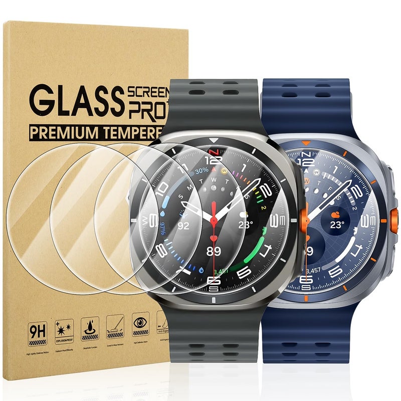 Diruite Samsung Galaxy Watch Ultra 47mm 4-Pack Tempered Glass Screen Protector, Full Coverage - Image 2