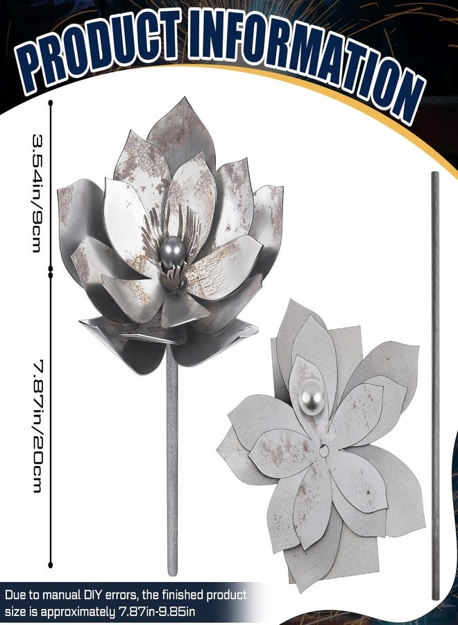 Otoolling Welding Coupons Vase and Flower Kit, Welding Practice Kit, 304 Stainless Steel Plate, Beginner for Tig Mig, to Master and Improve Skills(Lotus Style) - Image 2