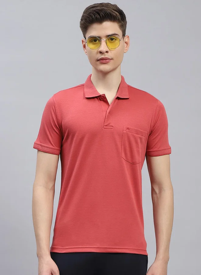 Monte Carlo Solid Short Sleeve Regular Fit Polo T-Shirt with Pocket